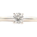 Women's Solitaire 0.37 Ctw Round Diamond 10KT White Gold Engagement Ring 2.3g