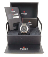 Men's Tudor Heritage Black Bay Stainless Steel Wristwatch Model 79350 with Box