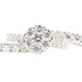Women's 2.75 ctw Round Diamond Halo 3 Stack 14KT White Gold Wedding Ring Set