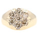 Men's Estate 14KT Yellow Gold 1.20 ctw Round Diamond Flower Cluster Ring 7.9g 