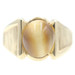 Men's Solitaire 3.30 Ct Cabochon Tiger's Eye 10KT Yellow Gold Statement Ring 7g