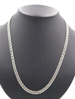 24" High Shine Double Link Twisted Long Sterling Silver (925) Chain Necklace 37g