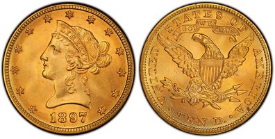 1897 10 dollar Liberty Head Regular Strike