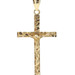 Classic Nugget Style 10KT Yellow Gold Inri Crucifix Cross Necklace Pendant 2.38g