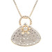 Sterling Silver (925) 0.01 ctw Diamond 18KT Gold Plated Accent Purse Necklace 