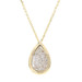 Estate 0.45 ctw Princess Cut Diamond Channel Tear Drop 20" Yellow Gold Necklace