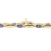 1.00 ctw Oval Blue Sapphire & 0.10 ctw Round Diamond 10KT Gold Tennis Bracelet