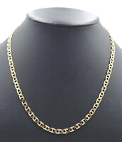 High Shine Solid 14KT Yellow Gold 5.4mm Italy Mariner Chain Necklace 21" - 31.9g