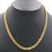 20" Sterling Silver (925) Yellow Gold Tone High Shine Curb Link 6.7mm Necklace