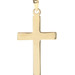 Estate Women's 14KT Yellow Gold High Shine Plain 32.6mm 1.2" Cross Pendant 1.5g