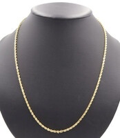 Heavy Classic 14KT Yellow Gold 2.8mm High Shine Rope Chain Necklace 24" - 19.15g