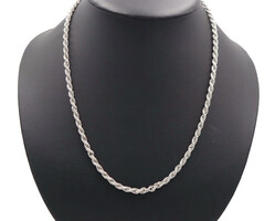 Sterling Silver (925) 4.4mm Wide Classic Heavy Rope Chain Necklace 22" - 33.94g