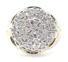 Men's Classic 1.10 ctw Round Diamond Estate Nugget Style Kentucky Ring - 8.7g