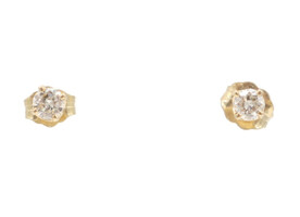 Women's Classic 0.28 ctw Round Diamond Solitaire 14KT Yellow Gold Stud Earrings