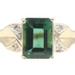 Women's 3.80 Ct Synthetic Emerald & Natural Diamond 10KT Yellow Gold Ring 2.4g