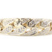 10KT Yellow Gold Curb Link Style 0.06 ctw Round Diamond 5.3mm Wide Ring - 1.61g