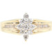 Women's 0.50 Ctw Round Diamond Marquise Cluster 10KT Yellow Gold Ring 5.3g