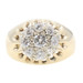 Men's 10KT Yellow Gold 1.10 ctw Round Diamond Cluster Dome Ring Size 9 - 5.9g