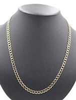 High Shine 14KT Yellow Gold 6.3mm Estate Curb Link Long Necklace 24" - 13.38g