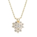 Estate 14KT Yellow Gold 0.90 ctw Round Diamond Cluster on 18" Rope Necklace 4.9g