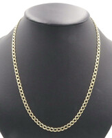 High Shine 10KT Yellow Gold 5.2mm Estate Curb Link Necklace 22" by RB - 7.51g