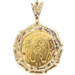 1/20oz 5 Yuan .999 1986 Panda Coin in 14KT Yellow Gold Bamboo Bezel Pendant 3.5g