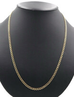 High Shine 10KT Yellow Gold 4mm Estate Curb Link Necklace 24" by AVI - 6.19g