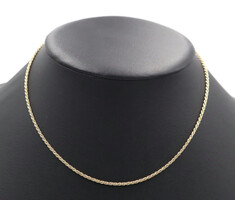 14KT Yellow Gold 1.9mm Wide High Shine Heavy Rope Chain Necklace 16.5" - 6.55g