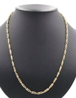 Unique Estate 24.5" Long Fancy Link 3.9mm Wide Custom 14KT Yellow Gold Necklace 