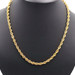 21KT Yellow Gold Rope Chain Necklace 22" 5.4mm Wide Hollow - 17.5 Grams - UAE 