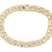 Estate 14KT Yellow Gold 8.9mm Wide Double Textured Curb Link 7 3/4" Bracelet 30g