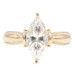 Solitaire 14KT Yellow Gold 2.80 Ct Marquise Cut Cubic Zirconia Engagement Ring