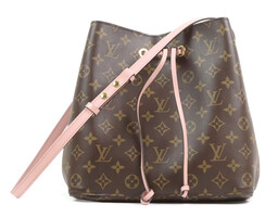 Authentic Louis Vuitton Monogram Neonoe MM Rose Poudre Luxury Leather Handbag 