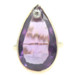 Unique 8.0 Ct Teardrop Amethyst & Round Diamond Accent 14KT Yellow Gold Ring 6g