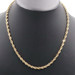 Classic 10KT Yellow Gold 4.5mm Wide High Shine Rope Chain Necklace 20.5" - 8.22g