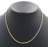 High Shine 14KT Yellow Gold 2.5mm Classic Rope Chain Necklace 18.5" by OR - 3.5g