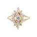 Women's Estate 0.56 ctw Round Diamond Marquise Cluster Ring in 10KT Yellow Gold