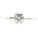 3/8 cttw Round Natural Diamond Solitaire 18KT White Gold Engagement Ring Jabel