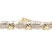 1.30 ctw Round Diamond XOXO Two Tone 10KT Gold Classic 7.5" Tennis Bracelet 11g