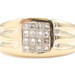 Classic 14KT Yellow Gold Men's 0.48 ctw Princess Cut Diamond Cluster Ring 4.6g