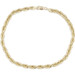 Classic 14KT Yellow Gold 3.7mm Wide High Shine Rope Chain Bracelet 8 1/4" - 2.6g