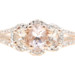 0.48 Ctw Oval Cut Morganite & Single Cut Diamonds 10KT Rose Gold Engagement Ring