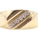 Estate 0.18 ctw Round Diamond 10KT Yellow Gold 9.9mm Wide Diagonal Ring - 4.0g