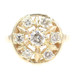 Estate 0.75 Ctw Round Cut Diamond Cluster 14KT Yellow Gold Cocktail Ring 4.8g