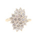 1.40 ctw Round Diamond Estate Women's Cluster Ring in 14KT Yellow Gold Size 6 4g