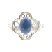 0.80 ctw Oval Cabochon Cut Lapis Lazuli Sterling Silver Filigree Blue 925 Ring