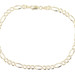 Men's High Shine 10KT Yellow Gold 4.5mm Wide 9 3/4" Figaro Chain Bracelet - 4.8g