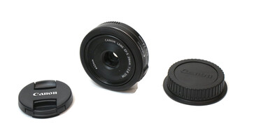 Canon EF-S 24mm 1:2.8 STM 52mm Digital Camera Lens Black with Caps