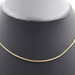 Women's 14KT Yellow Gold 1.7mm Round Diamond Cut 16" Omega Necklace 6.86g Italy