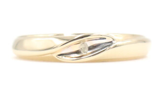 Unique Estate 10KT Yellow Gold Solitaire-Illusion Ring Size 7 by Keepsake - 1.9g